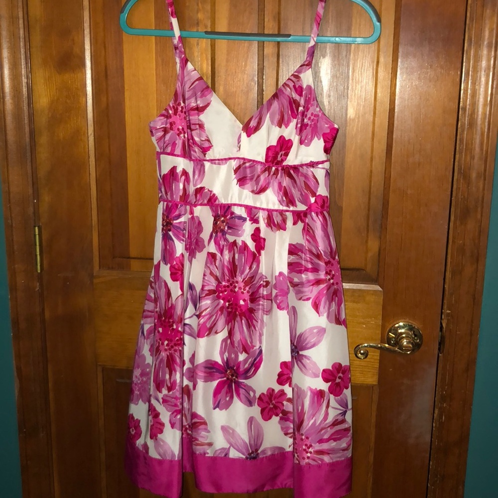 White and Pink Floral dress